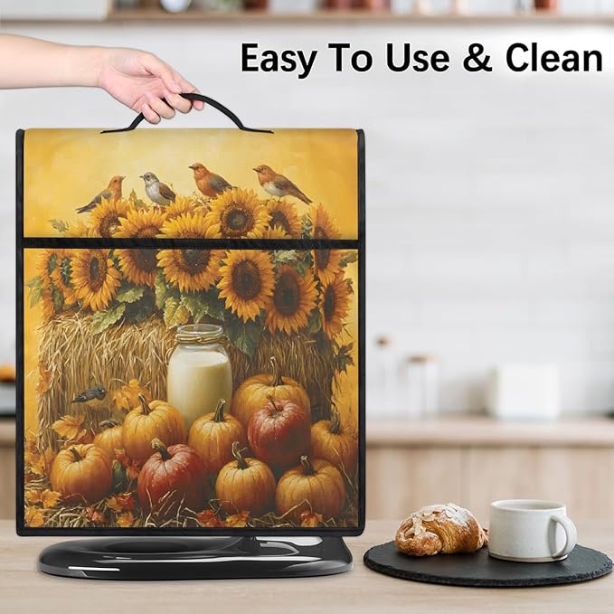 cfpolar Kitchen Aid Mixer Cover Compatible with 6-8 Quarts Pumpkin Sunflower Animal Bird Stand Mixer Cover Kitchen Aid Mixers Accessories Appliance Organizer Bag Dust Covers with Zipper Pocket
