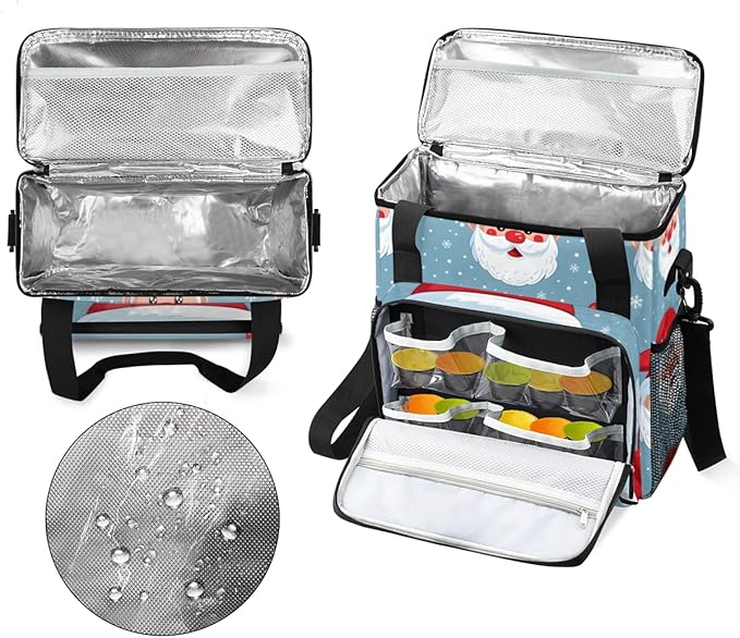 Mystical Santa Claus Coffee Maker Carrying Bag Abstract Santa Claus Travel Storage Bag Compatible with K-Mini or K-Mini Plus Single Serve Coffee Brewer Carrying Case with Pockets &amp Shoulder Stra