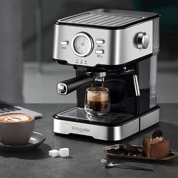 Coffee Maker Semi-automatic Coffee Machine Italian Manual Milk Froth Steam Type Small Stainless Steel Pump Creative Coffee Maker For Home Coffee Machine