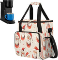 Christmas (685) Coffee Maker Carring Bag Travel Carrying Storage Tote Bag Compatible with Keurig K-Mini or K-Mini Plus Portable Single Serve Coffee Brewer Case with Pockets for K-cup Pods