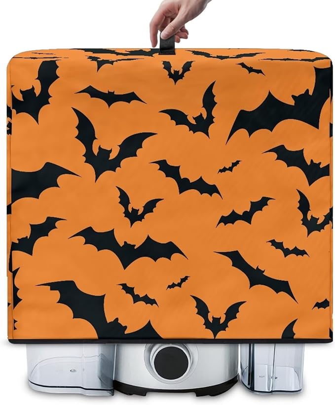 Halloween Bat Home Decor Blender Cover – Stylish Juicer Dust Cover Fits Most Stand Mixers &amp Coffee Makers Easy to Store &amp Wash Floral Print Design