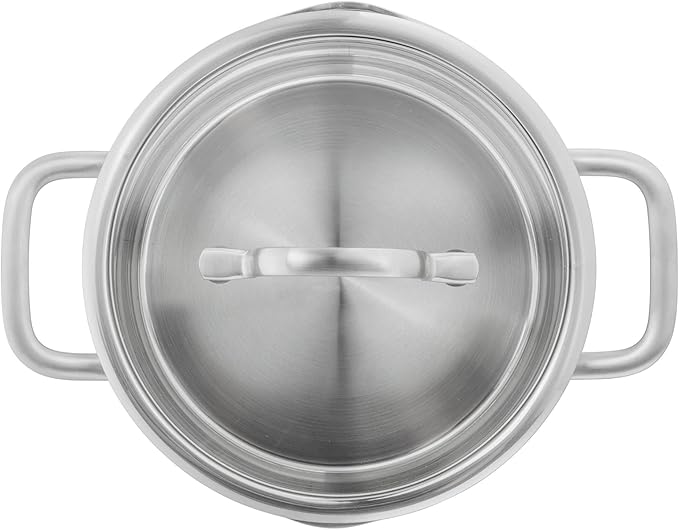 ZWILLING TrueFlow 4-Piece Saucepan Set with Pouring Function Induction Safe Stainless Steel Silver