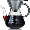 Unbreakable - Pour Over Coffee Maker with Double Stainless Filter 27 fl oz Thickened Heat-Resistant Borosilicate Glass Pour Over Coffee Dripper Stovetop Safe