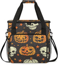 Retro Pumpkin Coffee Maker Carrying Bag Cartoon Pumpkin Travel Storage Bag Compatible with K-Mini or K-Mini Plus Single Serve Coffee Brewer Carrying Case with Multiple Pockets &amp Shoulder Strap