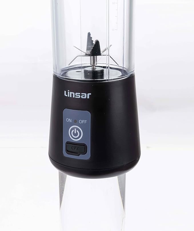 Portable Blender (Black) for Shakes and Smoothies with Durable Stainless Steel Blades for Powerful Blending Performance USB Rechargeable for Office Gym Kitchen and travel