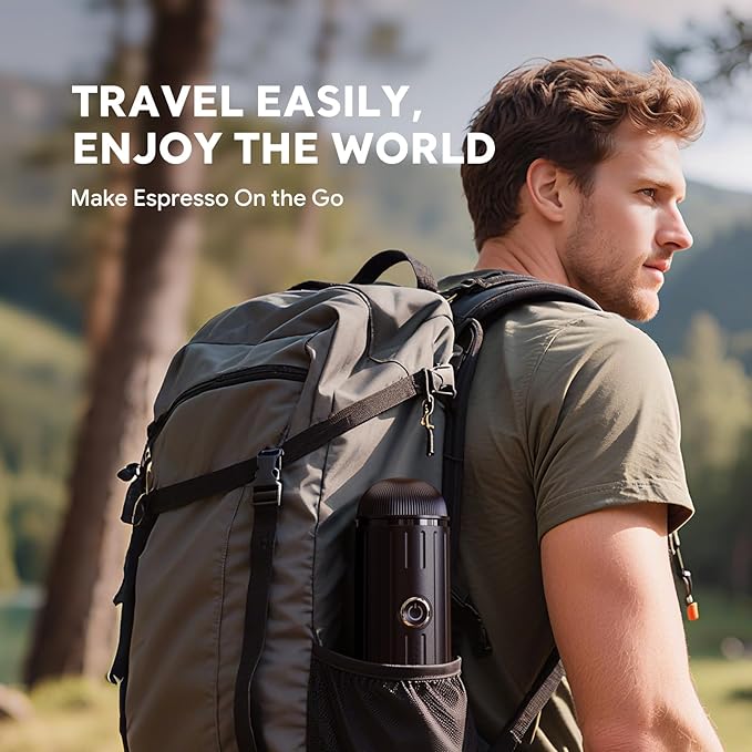 Portable Electric Espresso Coffee Maker for Ground Coffee &amp NS Capsule Fast Self-Heating Technology‌ with USB-C Perfect for RV Hiking Camping Office &amp On-the-Go Lifestyles Christmas Gift f