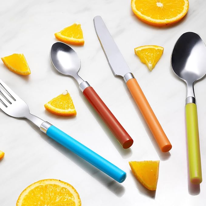 San Ignacio Set of 3 pans Ø16Ø20Ø24cm + 24Pc cutlery in stainless steel multicoloured