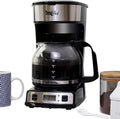 Total Chef Drip Coffee Maker - 12-Cup Programmable Coffee Machine With Glass Pot Pause and Pour Auto Shut-Off Large Water Reservoir Reusable Filter Dishwasher Safe Carafe Percoladora de Café