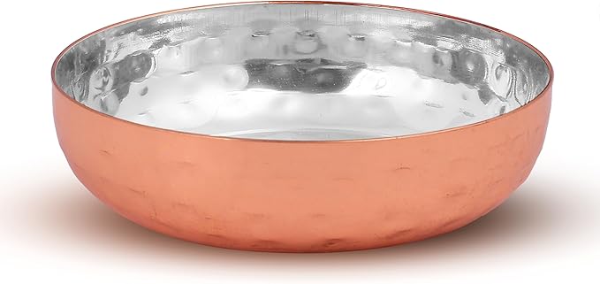 STEEL Stainless Steel Premium Series Laser Printed Dinner Set (Copper Set of 6- Serves 1)