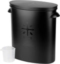 PEARL METAL BLKP AZ-5042 Rice Bottle All Black For 11.0 lbs (5 kg)