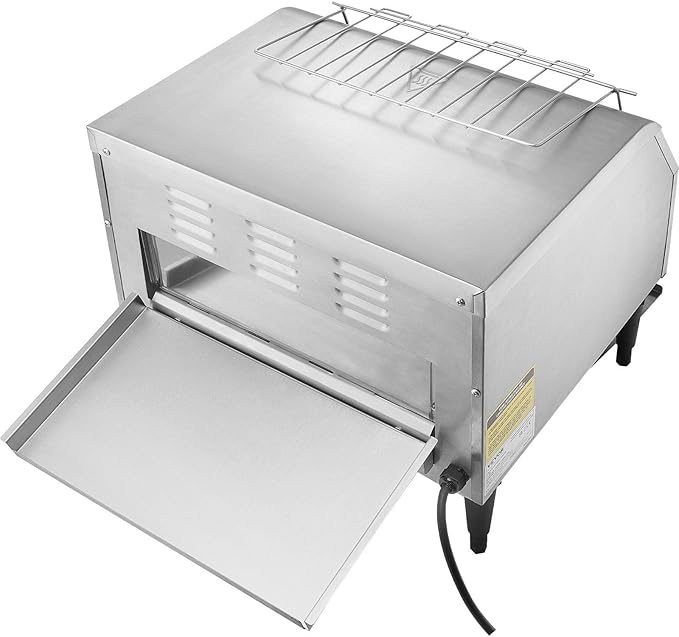 Commercial Conveyor Toaster 450 Slices/Hour Conveyor Belt Toaster Heavy Duty Stainless Steel Commercial Toaster Oven Electric Restaurant Commercial Toaster for Toast Bun Bagel Bread