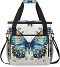 Artistic Butterfly Coffee Maker Carrying Bag Watercolor Butterfly Travel Storage Bag Compatible with K-Mini or K-Mini Plus Single Serve Coffee Brewer Carrying Case with Pockets &amp Shoulder Strap