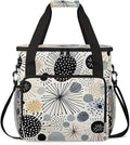 Watercolor Dandelion Coffee Maker Carrying Bag Retro Dandelion Travel Storage Bag Compatible with K-Mini or K-Mini Plus Single Serve Coffee Brewer Carrying Case with Pockets &amp Shoulder Strap