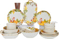 36-piece pumpkin pattern plates and bowls set - microwave and oven safe kitchen plates and bowls set dishware sets for diningfall dinnerware