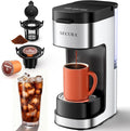 Secura Single Serve Coffee Maker K Cup and Ground 2-In-1 Coffee Maker with 3 Brew Modes Removable Reservoir &amp Drip Tray 6 to 12 Oz Brew Sizes