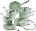 Circulon Halo Ceramic Nonstick Induction Suitable Oven Safe 10-Piece Set Dishwasher Safe - Sage
