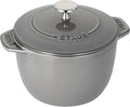 staub La Cocotte de GOHAN 40509-703 La Cocotte de Gohan Gray M 6.3 inches (16 cm) Rice Pot 2 Pieces Paint Cast Iron Pot Induction Compatible Rice Cooker