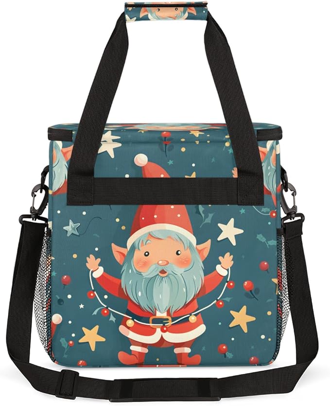 Mystical Santa Claus Coffee Maker Carrying Bag Xmas Santa Claus Travel Storage Bag Compatible with K-Mini or K-Mini Plus Single Serve Coffee Brewer Carrying Case with Pockets &amp Shoulder Strap