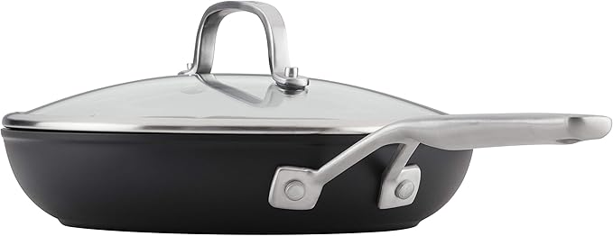 KitchenAid Hard Anodized Induction Nonstick Fry Pan/Skillet with Lid 10 Inch Matte Black