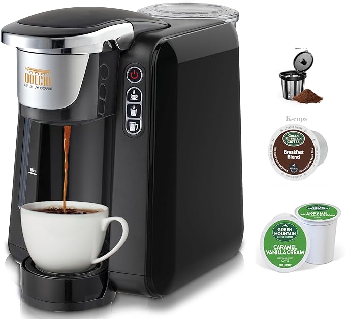 Dolce 220 Volt coffee maker compatible with Keurig K-Cup pods 220v 240 volts 50 hz (Not For Use In USA)