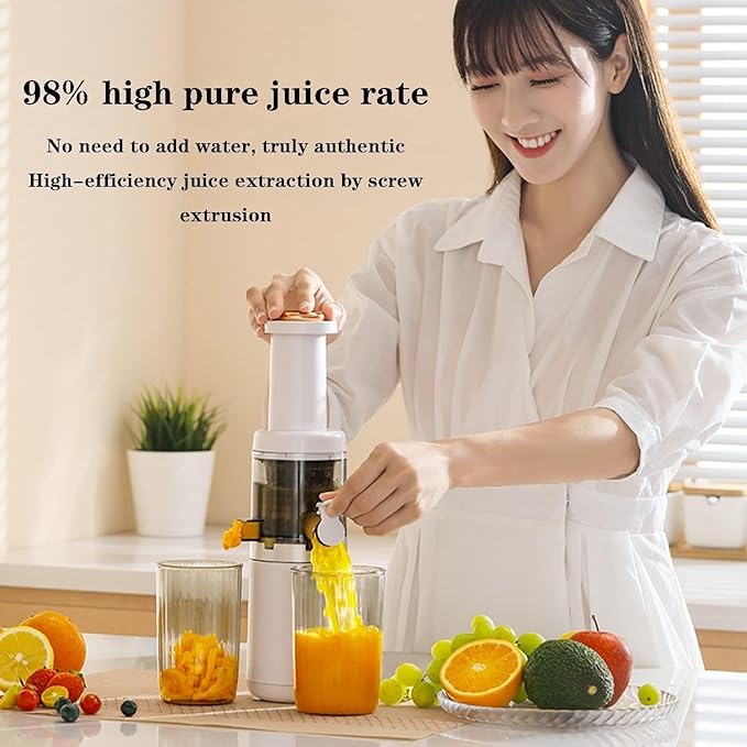 620 ml Electric Cold Press Juicer Compact Masticating Slow Juicer Portable Blender Masticating Juicers 120W Motor Reverse Function