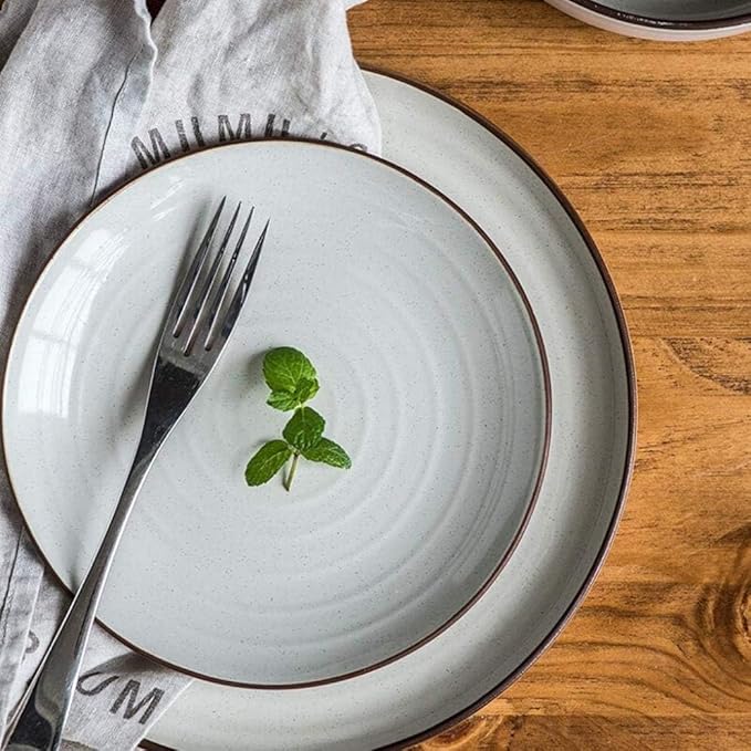 Dinnerware Set Dinnerware Sets Vintage Gray Ceramics Dinner Sets Of 28 Pieces Plates Bowls Combination