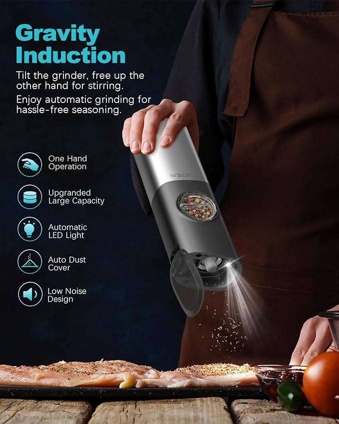 Ultrean 2 Slice Toaster &amp Rechargeable Electric Salt and Pepper Grinder Set