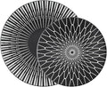 The Art of Lines Dinnerware Set service for 2Lightweight Round Plates Bone China Dinnerware SetsSteak Dinner Plates Dish Set (4Pcs) a beautiful gift LLO12