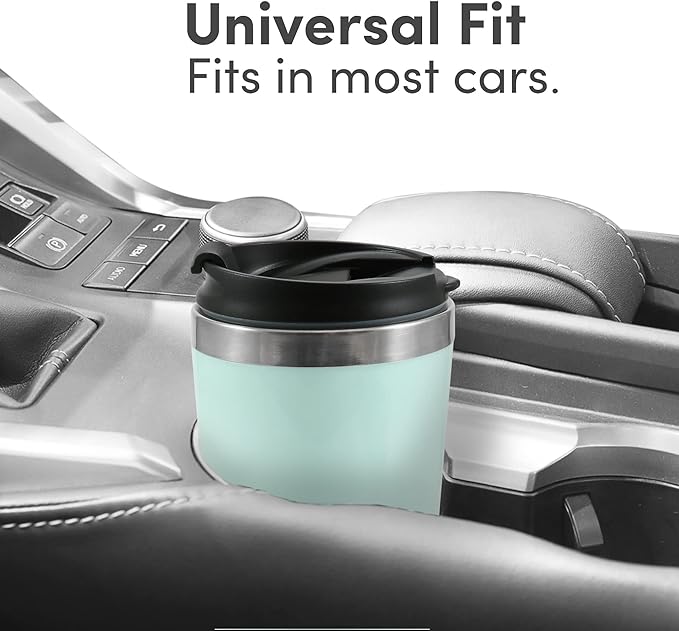 Elite Gourmet EHC113M Personal Single-Serve Compact Coffee Maker Brewer Includes 14Oz. Stainless Steel Interior Thermal Travel Mug Compatible with Coffee Grounds Reusable Filter Mint