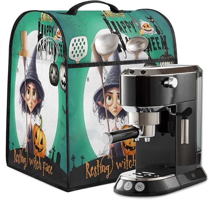 cfpolar Kitchen Aid Mixer Cover Compatible with 6-8 Quarts Halloween Pumpkin Spider Web Stand Mixer Cover Kitchen Aid Mixers Accessories Appliance Organizer Bag Dust Covers with Zipper Pocket