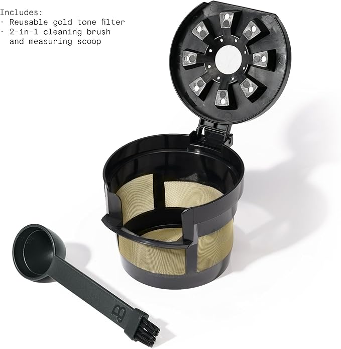 Single-Serve Coffee Maker with Built-in Burr Grinder | Programmable Grind &amp Brew Coffee Machine | 6 Cup Sizes 3 Strength Settings | 64 oz Reservoir &amp Exact-Xtract Technology
