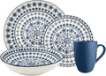 EUROSTAR Azure 16-Piece Dinnerware Set Service for 4