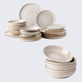 AmorArc Ceramic Dinnerware SetsHandmade Reactive Glaze Plates and Bowls SetsHighly Chip and Crack Resistant | Dishwasher &amp Microwave Safe Dishes Set Service for 4 (24pc)