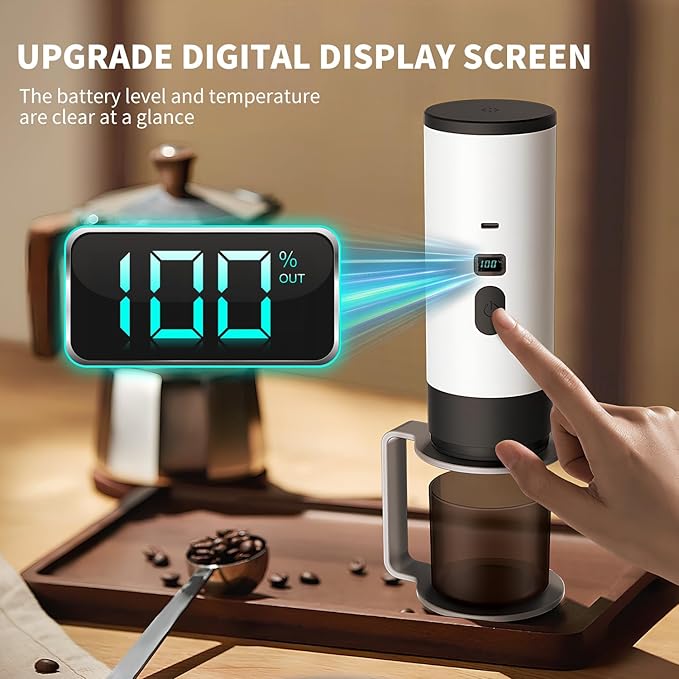 Portable Electric Espresso Coffee Maker Rechargeable Capsule Machine 90ML Tank 120ML Cup 5 Colors (Dark Night Purple Standard Edition without bracket velvet bag)