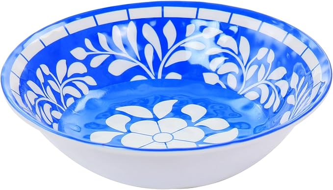 Elama Nelly 12 Piece Melamine Dinnerware Set in Blue