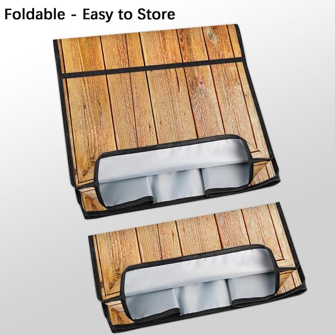 cfpolar Kitchen Aid Mixer Cover Compatible with 6-8 Quarts Brown Wood Board Texture Stand Mixer Cover Kitchen Aid Mixers Accessories Appliance Organizer Bag Dust Covers with Zipper Pocket