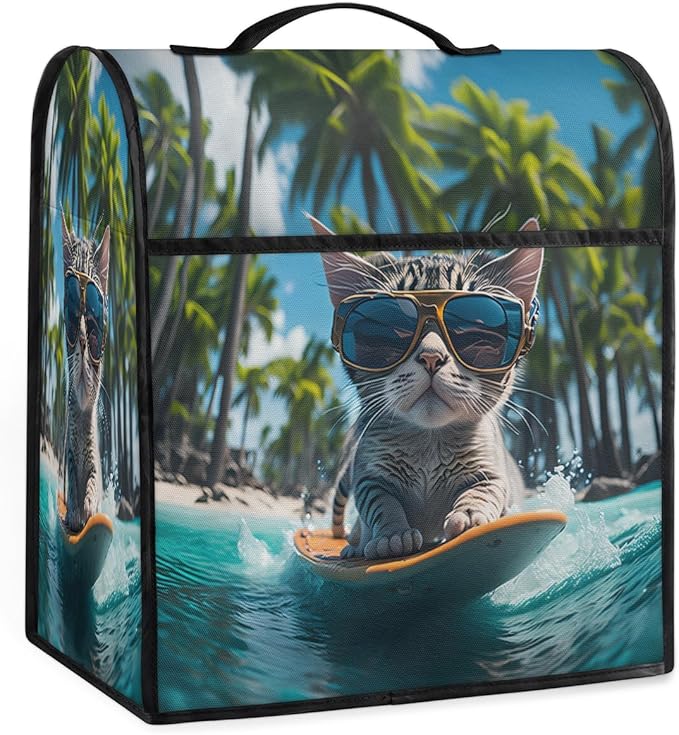 cfpolar Kitchen Aid Mixer Cover Compatible with 6-8 Quarts Fashion Cat Animals Stand Mixer Cover Kitchen Aid Mixers Accessories Appliance Organizer Bag Dust Covers with Zipper Pocket