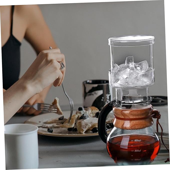1Set Glass Cold Brew Coffee Pot Drip Coffee Maker Easy to Clean Portable and Lightweight Design Craftsmanship