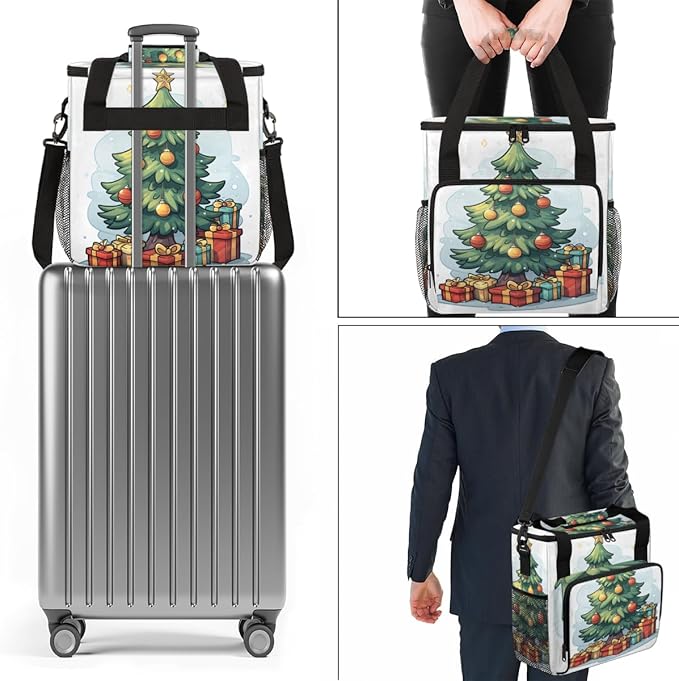 Magic Tree Coffee Maker Carrying Bag Christmas Gift Travel Storage Bag Compatible with K-Mini or K-Mini Plus Single Serve Coffee Brewer Carrying Case with Multiple Pockets &amp Shoulder Strap