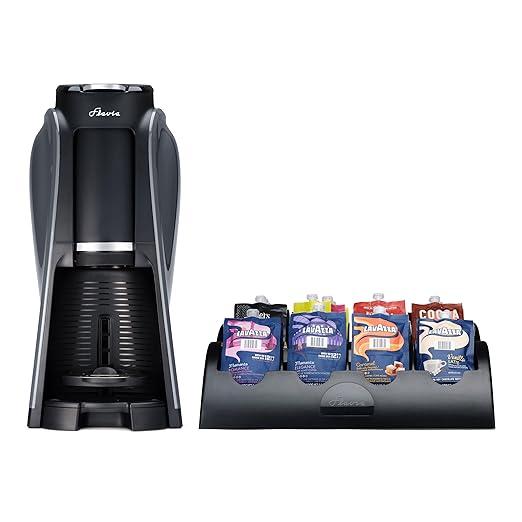 Flavia Aroma Brewer Bundle with 84 Freshpacks and 1 Merchandiser - Coffee Machine Makes Coffee Lattes Tea and other Hot or Iced Beverages Multiple Brew Sizes Black