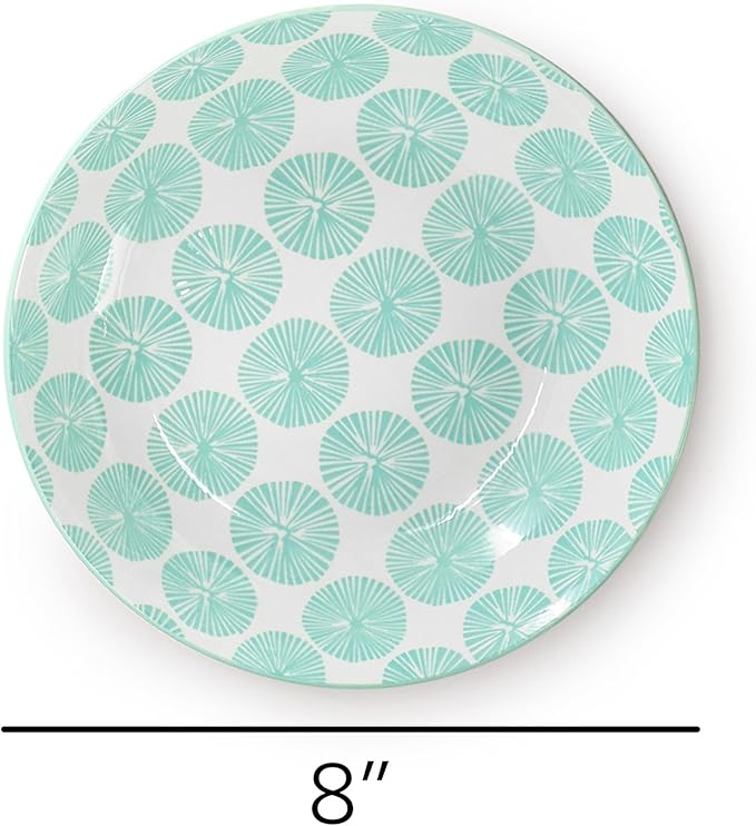 Elama Giovanna 6 Piece Assorted Design Porcelain Multi-Color Graphic Bowl Set Tableware Serveware Dinnerware Set Bowl Set (6 Piece)
