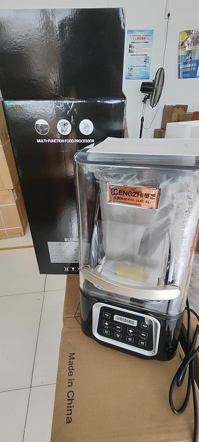 Commercial Smart Smoothie Blender 2200W Desktop Juice Milkshake Blenders4 Pre-Set Programs With Silent CoverFor Crushing Ice Milkshakes