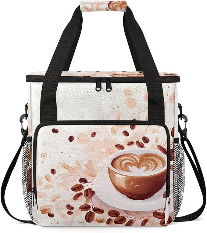 Coffee Maker Travel Bag Compatible with Keurig K-Mini K-Mini Plus or Other Accessories Portable Coffee Maker Case with Shoulder Strap for Travel(Bag Only)
