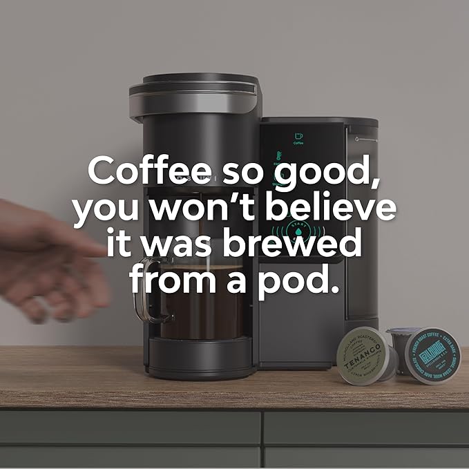 BRUVI The Dark Roast Bundle | Gen 3 Single-Serve Coffee System | Black Color | Includes 20 Dark Roast Coffee and Espresso B-Pods