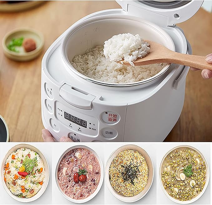 Rice Cooker &amp Steamer 2L Large Capacity Aluminum Alloy Non-Stick Liner for Family Dormitory for 2~4 People Rice Cooker
