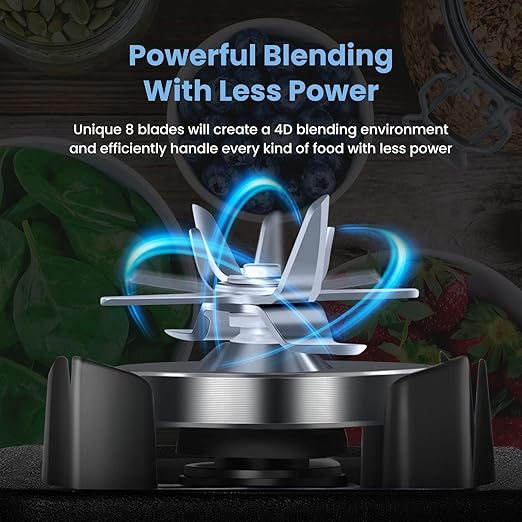 SYBO HS-210 Commercial Professional Blender with Quiet Shield Heavy-Duty 1400W High-Speed 48oz BPA Free Container Easy to Clean Dishwasher safe for Juice Ice Shakes Smoothies Frozen Drinks