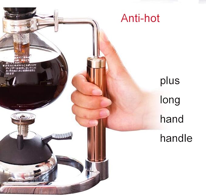 Siphon Coffee MakerTea Siphon Pot Vacuum Coffee Maker GlassCoffee Machine Filter Syphon Siphon Vacuum Coffee Maker 3-5 CupHigh Temperature Resistant Glass3