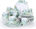 Porcelain Dinnerware Sets Plates and Bowls Sets 32-Piece Porcelain Ceramic Tableware Dinner Set with Dinner Plate Dessert Plate Cereal Bow