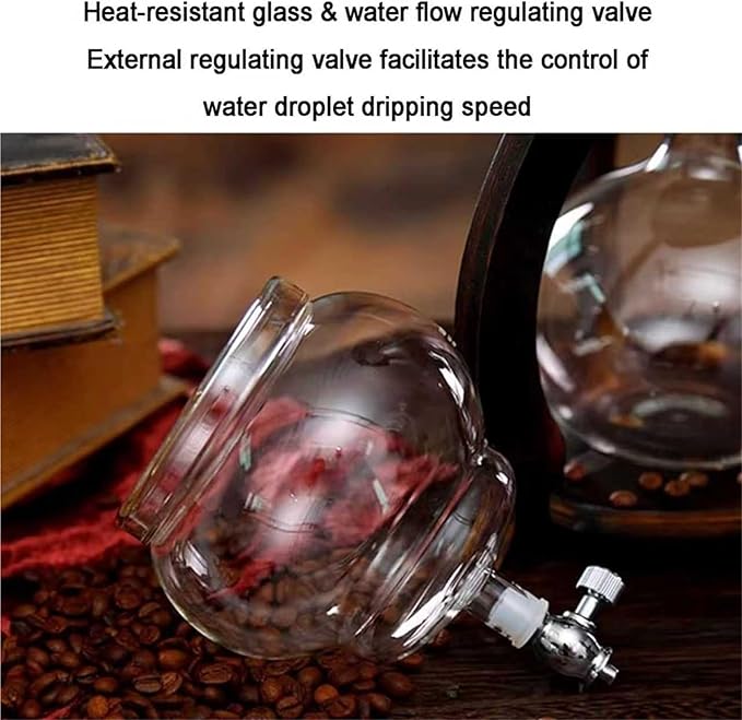 Cold Brew Coffee Tower Cold Drip Coffee Maker Large Capacity 600ML/1000ML With Water Flow Regulating Valve And Sealing Filter Slow Drip Technology For Home Office(800ML)
