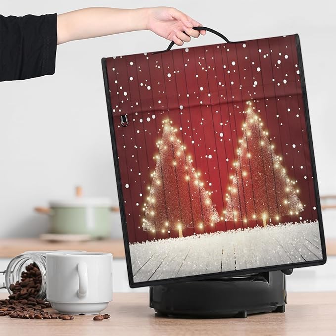 cfpolar Kitchen Aid Mixer Cover Compatible with 6-8 Quarts Christmas Tree Snowflakes Stand Mixer Cover Kitchen Aid Mixers Accessories Appliance Organizer Bag Dust Covers with Zipper Pocket